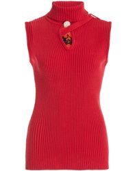 Thebe Magugu - Ribbed-knit Wool Turtleneck Top - Lyst