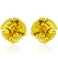 Oscar de la Renta - Gardenia Plexy Earrings - Lyst