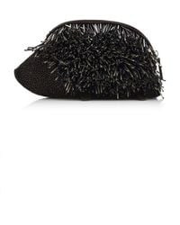 STAUD - Porcupine Beaded Leather Clutch - Lyst