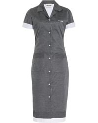 Miu Miu - Cotton-silk Midi Shirt Dress - Lyst