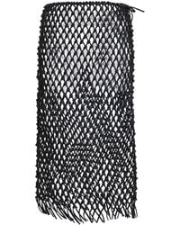 Frankie Shop - Nelaya Leather Macrame Skirt - Lyst