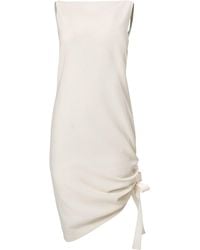 Carolina Herrera - Tie-Detailed Wool-Blend Midi Dress - Lyst