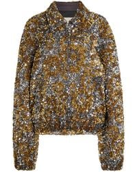 Dries Van Noten - Vinnia Sequinned Bomber Jacket - Lyst