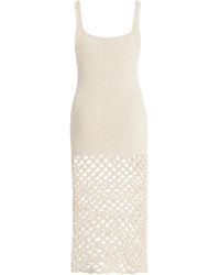 Nia Thomas - Sade Crocheted Cotton Midi Dress - Lyst