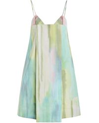 Alexis - Astrid Printed Cotton-blend Mini Dress - Lyst