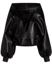 Balenciaga - Lightweight Leather Wrap Jacket - Lyst