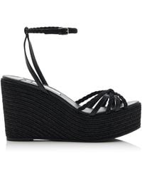 Jimmy Choo - Dree Suede Platform Wedge Sandals - Lyst