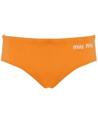 Miu Miu - Logo-knit Nylon Panties - Lyst
