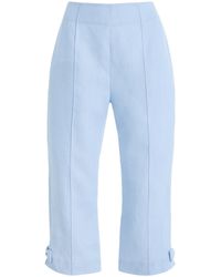 Posse - Harper Linen Capri Pants - Lyst