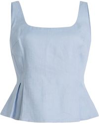 Posse - Exclusive Riviera Rosalie Linen Top - Lyst