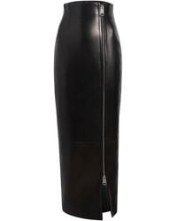 KHAITE - Gres Plongé Leather Maxi Skirt - Lyst