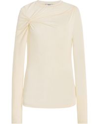 Agolde - Lissa Ruched Jersey T-Shirt - Lyst