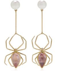 Annette Ferdinandsen - Enchanted Spider 18K Multi-Stone Earrings - Lyst