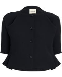 KHAITE - Franc Crepe Peplum Jacket - Lyst