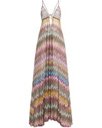 Missoni - Metallic-Knit Maxi Cover-Up Dress - Lyst