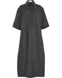 Michael Kors - Wool-Silk Jaspe Midi Tunic Dress - Lyst