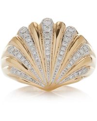 Yvonne Léon - 18k Yellow Gold Diamond Ring - Lyst