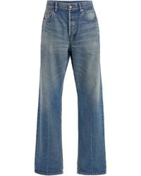 Saint Laurent - Authentic Rigid Mid-Rise Straight-Leg Jeans - Lyst