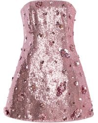 Jonathan Simkhai - Arta Sequined Bustier Mini Dress - Lyst