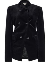 KHAITE - Rolo Double-Breasted Velvet Jacket - Lyst