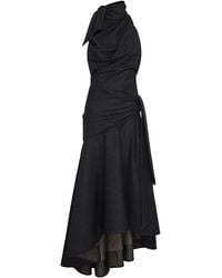 Zimmermann - Valiant Draped Denim Midi Dress - Lyst