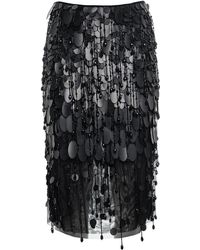 DES_PHEMMES - Sequined Midi Skirt - Lyst