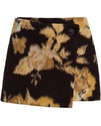 Cult Gaia - Cornelia Floral Felt Mini Wrap Skirt - Lyst