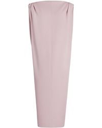 Balenciaga - Silk-Wool Crepe Midi Dress - Lyst
