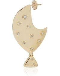 Yvonne Léon - 9k Yellow Gold And Diamond Clown Fish Single Earring - Lyst