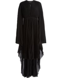 Balenciaga - Pleated Tech-crepe Dress - Lyst