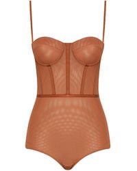 Zimmermann - Rebellion Corseted Mesh Bodysuit - Lyst