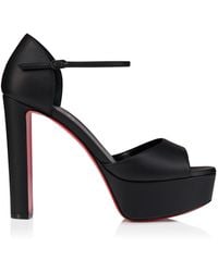Christian Louboutin - Sandaloo 130Mm Leather Platform Sandals - Lyst