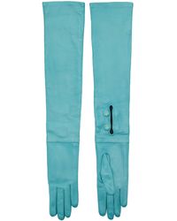 Prada - Long Leather Gloves - Lyst