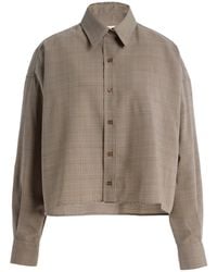 Frankie Shop - Arlen Plaid Wool-Blend Boxy Shirt - Lyst