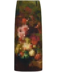 Dries Van Noten - Sentista Cotton Midi Skirt - Lyst