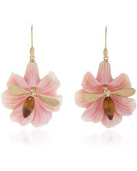 Annette Ferdinandsen - Pollinator 14k Yellow Gold Conch, Tiger's Eye Earrings - Lyst