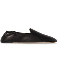 The Row - Casa Leather Slippers - Lyst