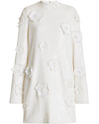 ROTATE BIRGER CHRISTENSEN - Floral-appliquéd Sequin Mini Dress - Lyst