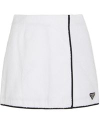 Prada - Cotton Terrycloth Mini Skirt - Lyst