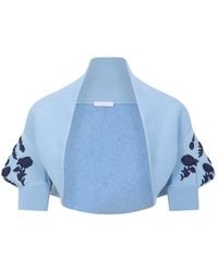 Rabanne - Embroidered Wool Cardigan - Lyst