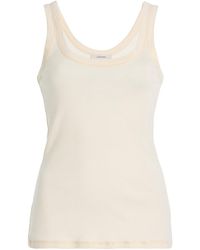 Lemaire - Ribbed Cotton Tank Top - Lyst