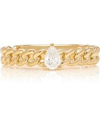 Anita Ko - 18k Yellow Gold Diamond Chain Link Ring - Lyst