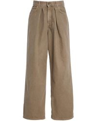 Haikure - Candy Pleated Stretch Low-Rise Wide-Leg Jeans - Lyst