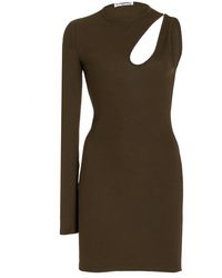 K.ngsley - R4 Asymmetric Stretch-cotton Mini Dress - Lyst
