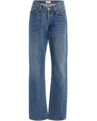 Agolde - Kelly V-Waist Stretch High-Rise Straight-Leg Jeans - Lyst