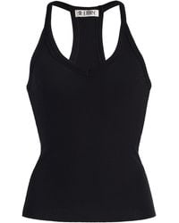 ÉTERNE - Ribbed Jersey Racerback Tank Top - Lyst