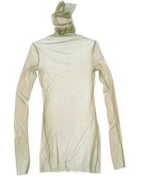 Cortana - Cisne Sheer Silk-Blend Top - Lyst