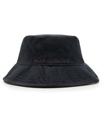 Acne Studios Brimmo Cotton-twill Bucket Hat - Black