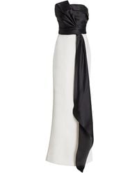 Marchesa - Exclusive Draped Two-tone Silk Gown - Lyst