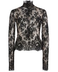 Franchise - Paulina High Collar Lace Top - Lyst